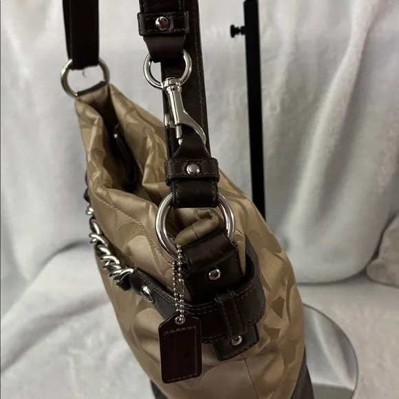 Coach Metallic Bronze and Beige Handbag 2012 - EUC - Picture 8 of 14